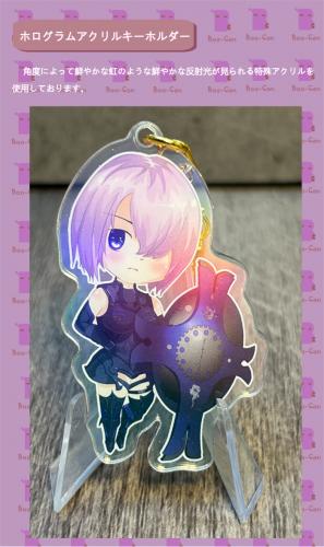 Holographic Acrylic Keychain, Rainbow Reflection