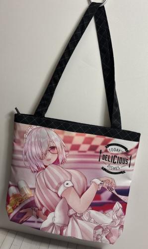 Zippered tote bag (interior printing available) 